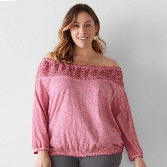 Sonoma Tops - Sonoma pink off the shoulder top🎉 final price